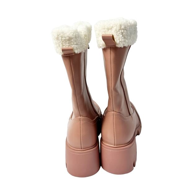 CAPE ROBBIN WIATT WOMEN SHERPA FAUX FUR BOOTS SIZE 8 NEW WITHOUT BOX - Picture 6 of 7